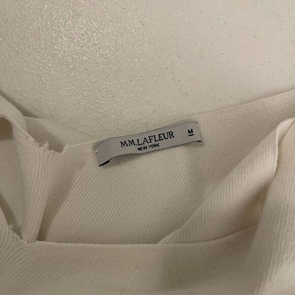 MM. LaFleur Tank Top Women's Medium White Knit Peggy Sleeveless Minimal - Picture 12 of 16